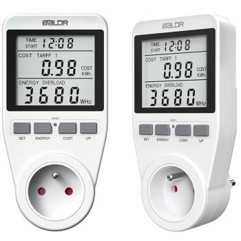 Baldr BD-990 Single-Phase Wattmeter, White