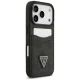 Guess 4G Double Card Triangle dėklas iPhone 17 Pro, juodas
