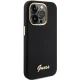 Guess Silicone Script Metal Logo & Frame case for iPhone 15 Pro Max - black