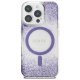 Guess HC Resin Bottom Glitter MagSafe dėklas iPhone 16 Pro Max, violetinis