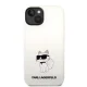 Karl Lagerfeld Silicone Choupette dėklas, skirtas iPhone 14 Plus / 15 Plus, baltas