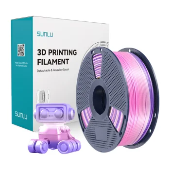 3D spausdintuvo plastikas Sunlu PLA+ Silk 1.75 mm 1 kg, Rainbow 03