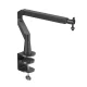 Žemo profilio mikrofono laikiklis BOYA MIC ARM LP su stalo gnybtu, juodas