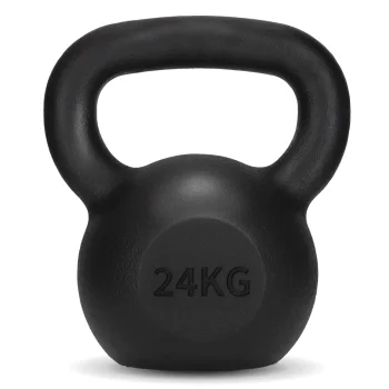 Ketaus giros svoris 4Fizjo Kettlebell, 24 kg, juodas
