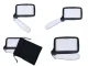 Folding Handheld Magnifier with 5 LED Light 3x, Black/White