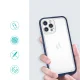 Skaidrus dėklas iPhone 12 Pro Max telefonui Hybrid Armor Clear 3 in 1, mėlynas