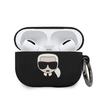 Karl Lagerfeld Silicone Ikonik Case for AirPods Pro, Black