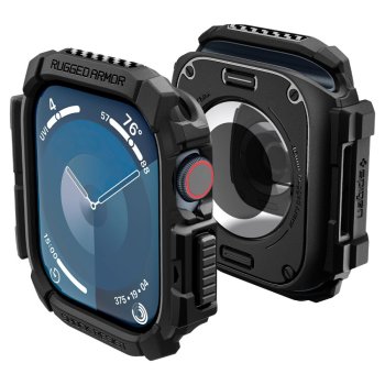 Spigen Rugged Armor Case for Apple Watch 10 46mm Black