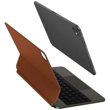 Planšetinio kompiuterio dėklas su klaviatūra Uniq Venno Pro skirtas iPad Pro 11" M4, karamelinis