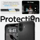 Spigen Tough Armor MagSafe dėklas su stoveliu, skirtas iPhone 16 Plus, juodas