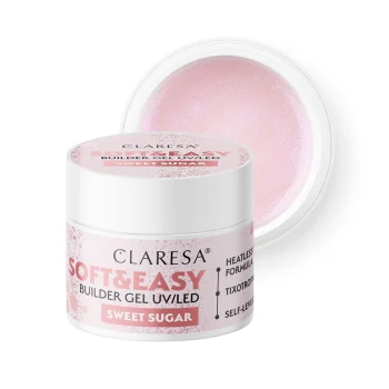 Claresa Soft&Easy Builder Gel nagų modeliavimo gelis, Sweet Sugar, 90 g