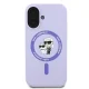 Karl Lagerfeld Silicone Karl&Choupette MagSafe dėklas iPhone 16 telefonui, violetinis