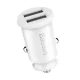 Baseus Grain automobilinis įkroviklis, 2x USB, 5V, 3.1A, baltas