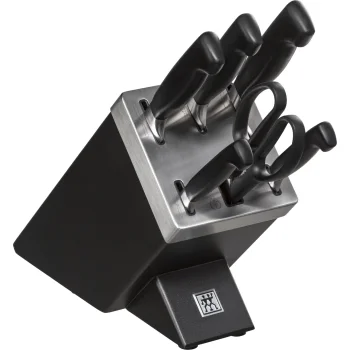 Zwilling Vier Sterne savaime galandantis peilių stovas 7 dalių, pilkas