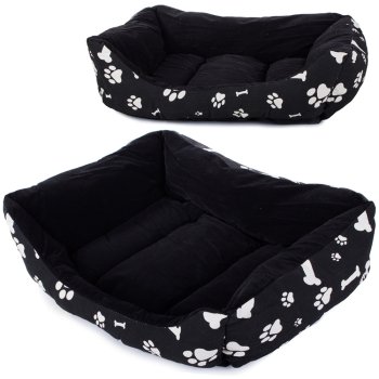 Large pet bed with cushion, 55x42x14 cm