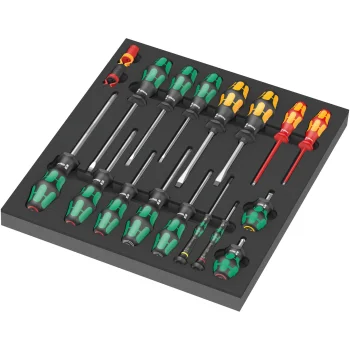 Atsuktuvų rinkinys Wera 9710 Screwdriver Set 1 putplasčio dėkle, 18 vnt.