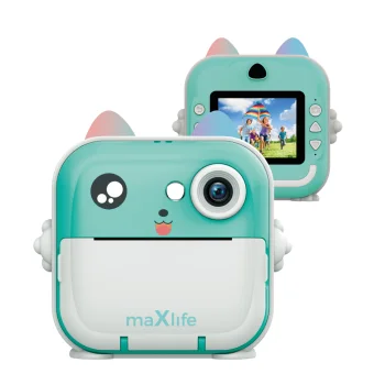 Maxlife MXPC-100 Kids Instant Print Camera, Blue