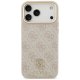 Guess 4G Strass Logo & Big Strap MagSafe dėklas iPhone 17 Pro Max, rožinis