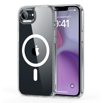 ESR Classic Hybrid MagSafe dėklas telefonui iPhone 16e / 17e, skaidrus