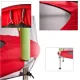 Kids Garden Trampoline with Net and Balls, 140cm, Red