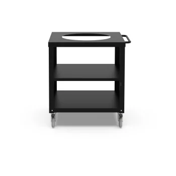 Modulinė maisto ruošimo stotelė Alfa Forni su Kamado įdėklu, 80x80 cm, juoda