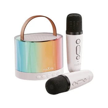 Maxlife MXKS-200 Bluetooth Karaoke Set with 2 Microphones, White