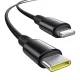 Baseus Circular 60W USB-A + USB-C Car Charger with Built-in Lightning + USB-C Cable 1.4m - Black