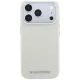 Karl Lagerfeld Grained Elongated Logo MagSafe dėklas iPhone 17 Pro / 18 Pro, smėlio