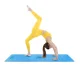 4Fizjo 1186 Yoga and Exercise Mat, 4 mm, Blue