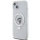 Karl Lagerfeld dėklas iPhone 15 Plus / 14 Plus 6.7\" Ring Stand MagSafe baltas