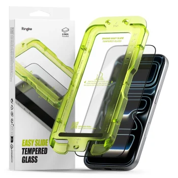 Ringke Easy Slide tempered glass for iPhone 17 Pro Max, 2-pack, black