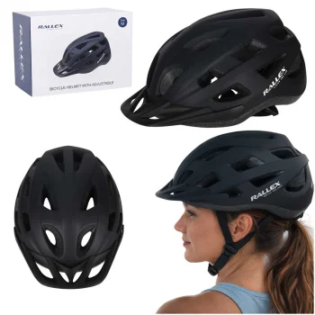 Dviratininko šalmas Rallex M (54-58 cm), juodas