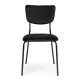 Aksominės valgomojo kėdės ModernHome 140820, 4 vnt., juodos