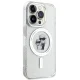 Karl Lagerfeld dėklas iPhone 15 Pro telefonui Karl&Choupette Glitter MagSafe, skaidrus