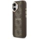 Guess 4G PU Stripe MagSafe dėklas iPhone 17, rudas