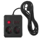 Ilgintuvas Maclean MCE388 B, 2 lizdai, 3x USB, 2500W, 3 m, juodas