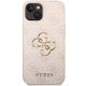 Guess 4G Big Metal Logo dėklas iPhone 15 Plus / 14 Plus, rožinis