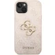 Guess 4G Big Metal Logo dėklas iPhone 15 Plus / 14 Plus, rožinis