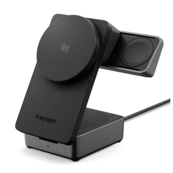 Spigen Essential Qi2.2 25W 3in1 MagSafe belaidis įkroviklis, juodas