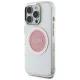 Dėklas Guess IML Metal Colored Circle Classic Logo MagSafe iPhone 16 Pro, rožinis