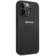 Mercedes iPhone 14 Pro Max dėklas Leather Curved Lines MagSafe, juodas