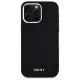DKNY Plain Silver MagSafe Logo dėklas iPhone 14 Pro Max telefonui, juodas