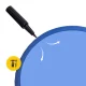 Gimnastikos kamuolys 4Fizjo Reh Ball 55 cm, mėlynas