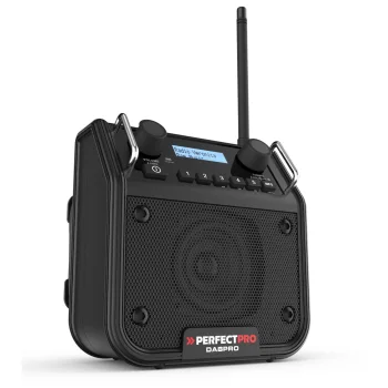 Statybų radijas PerfectPro DABPRO DAB+ FM Bluetooth, juodas