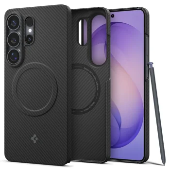 Dėklas Spigen AirSkin Aramid Mag skirtas Samsung Galaxy S26 Ultra, juodas