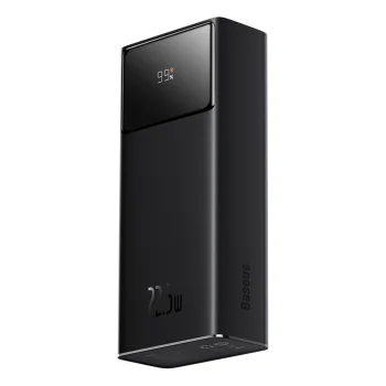 Baseus EnerFill FP41 30000mAh 22.5W Power Bank with Baseus Simple USB-A - USB-C 3A 30cm Cable - Black