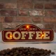 Forever Light retro metalinis LED ženklas Fresh Brewed Coffee