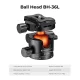 Rutulinė trikojo galvutė K&F Concept BH-36L (iki 16 kg, 36 mm)