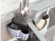 Kitchen Sink Organizer for Sponges, White