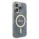 Guess dėklas iPhone 16 Pro telefonui IML 4G MagSafe, mėlynas